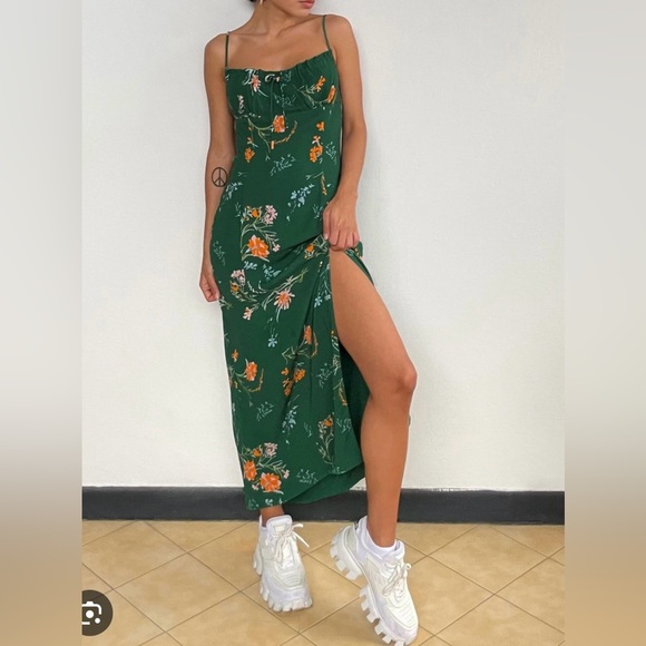 NEW Urban Outfitters April Tie-Back Midi Slip Dress - Picture 1 of 7